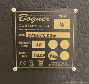 Bogner Gitarrenverstärker-Kombination made in USA Bild 3