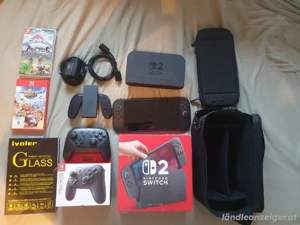 Nintendo Switch 2 Set -Mario kart World+ Pokemon  Arceus+ pro controller+ XL Tasche  Bild 5