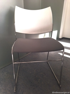 Konferenztisch mit 12 Stühlen in reinweiß  Bild 5