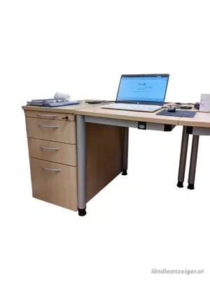 Schreibtisch, 2 Schiebetürenschränke, Rollcontainer Bild 5