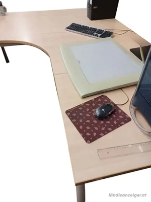 Schreibtisch, 2 Schiebetürenschränke, Rollcontainer Bild 2