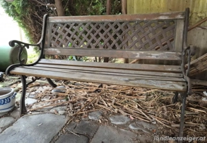 Antike Altwiener Gartenbank im Jugendstil