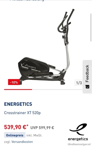 Crosstrainer Trainingsgerät Bild 2