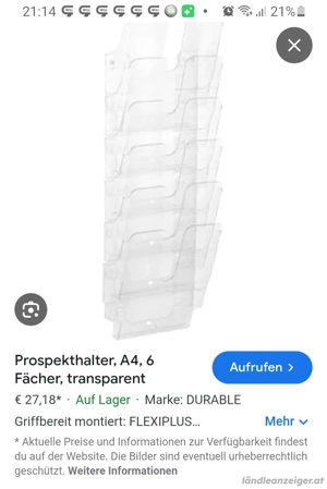 Wandprospekthalter - 3 Stück- NEU Bild 3