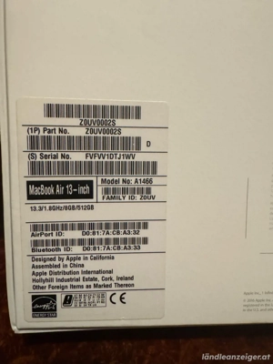 Macbook Air 13" 512GB 2017 Bild 4