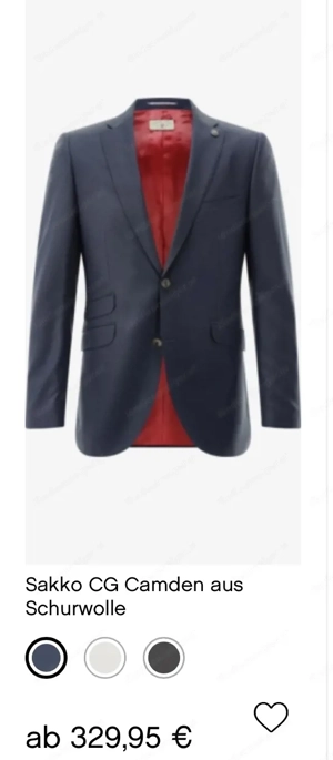 Sakko  Blazer Gr. 46 dunkelblau Club of Gents wie neu Anzug Jacke Bild 3