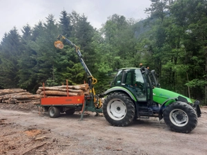 Holzrücke Anhänger mit Tribachse Bild 3