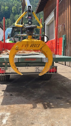 Holzrücke Anhänger mit Tribachse