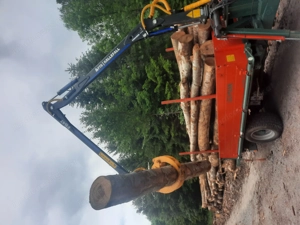 Holzrücke Anhänger mit Tribachse Bild 2