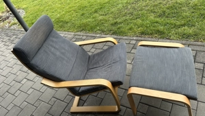 Ikea Stuhl mit Fussteil Bild 3