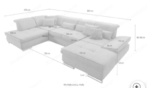 Großes Sofa mit Bettfunktion Bild 2