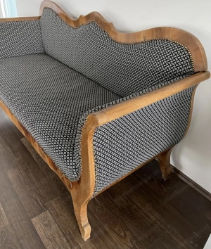 wunderschöne Original antik Biedermeier Sofa Couch neu überzogen Top Stück    Bild 6