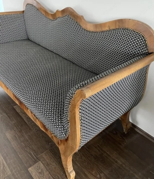 wunderschöne Original antik Biedermeier Sofa Couch neu überzogen Top Stück    Bild 4