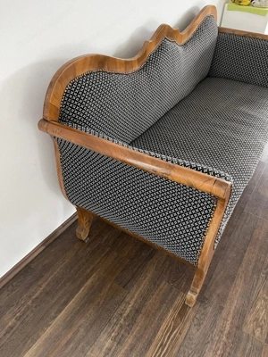 wunderschöne Original antik Biedermeier Sofa Couch neu überzogen Top Stück    Bild 7