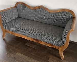 wunderschöne Original antik Biedermeier Sofa Couch neu überzogen Top Stück    Bild 3