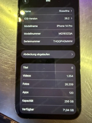 Iphone 14 pro Gold 256 gb Bild 4