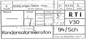 RTI V30 Kondensatormikrofon EF12 Telefunken Neumann M5 Bild 4