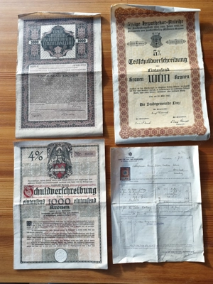 Alte von 1918 Urkunden Schuldverschreibungn Kriegsanleihe  Bild 2