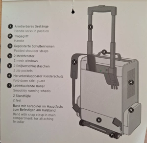 Reisetrolley Rucksack für kleine Hunde Katzen  Bild 6