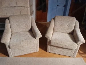 Sofa mit Bettfunktion + Sessel Bild 5