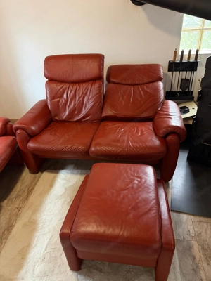 Echtleder Sofa Set Bild 2