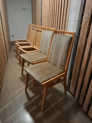 5 Esszimmerstühle Vollholz zum Aufarbeiten, DIY-Projekt Bild 2