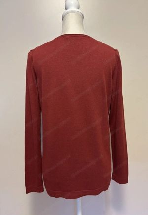 Damen langarm Pullover weinrot Bild 2