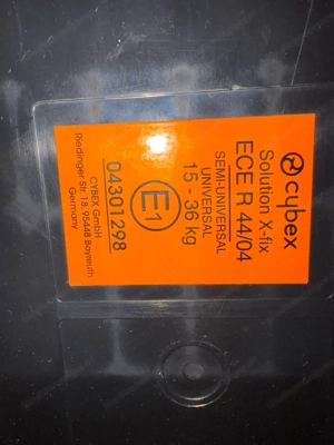 Auto Kindersitz Cybex Solution X-Fix   pure Black Bild 5