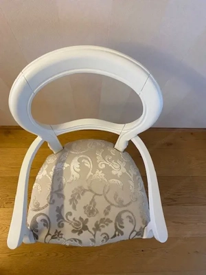 Art deco Stuhl von Dall'agnese, weiß, gepolstert Bild 2