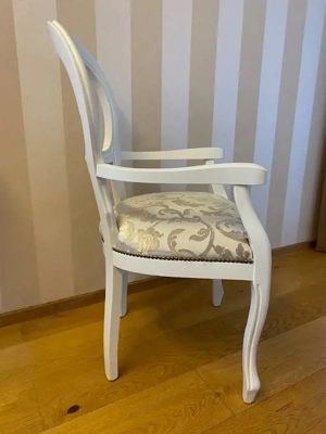 Art deco Stuhl von Dall'agnese, weiß, gepolstert Bild 4