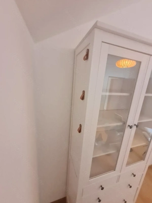 Ikea Hemnes Massivholz-Vitrine weiß Bild 3