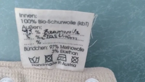 Finiwini Mini SlimLine Wollüberhose mit Komfortbündchen 