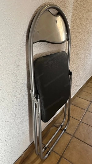 Bequemer Klappsessel aus Metall - Schwarz | stabil, kompakt & platzsparend Bild 4