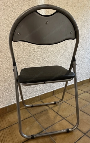 Bequemer Klappsessel aus Metall - Schwarz | stabil, kompakt & platzsparend Bild 3