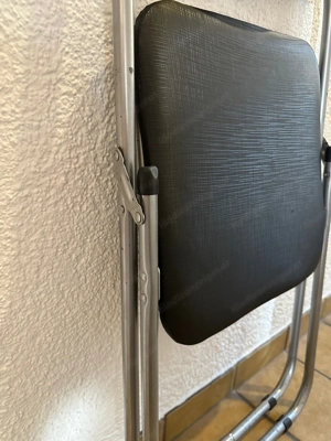 Bequemer Klappsessel aus Metall - Schwarz | stabil, kompakt & platzsparend Bild 5