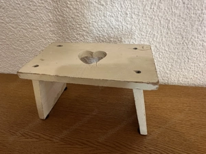  Holz-Schemel   Hocker   weiß | kompakt & vielseitig einsetzbar Bild 4