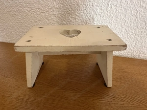  Holz-Schemel   Hocker   weiß | kompakt & vielseitig einsetzbar Bild 5