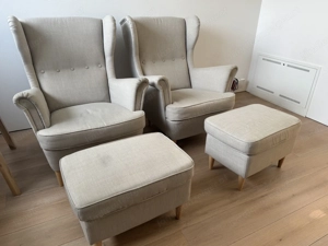 Polsterstuhl mit Sessel. IKEA Ohrensessel.  Bild 3