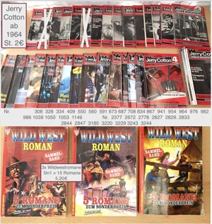 Bücher Hefte Jerry Cotton ab 1964, Wildwestromane... Bild 5