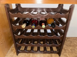 Weinregal stapelbar dunkelbraun - Kunststoff - 30 Flaschen - 5 Module Bild 4