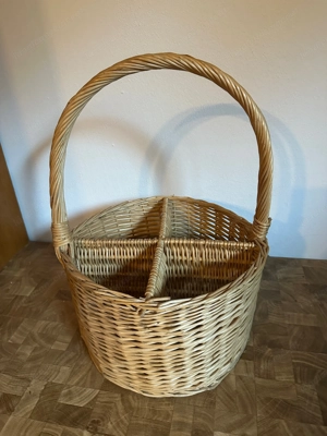 Vintage Flaschenkorb   Tragekorb für 4 Flaschen - stabil & dekorativ