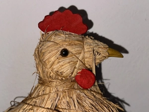 Großes Strohhuhn - schöne Frühlings- & Osterdeko Bild 4