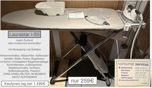 Laurastar Bügelstation Bügelbrett Wäschekorb ab 2  Bild 4