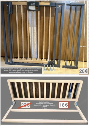 Baby Beistellbett Gehschule Treppenschutzgitter Bettschutz Bild 7