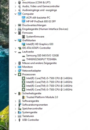 HP PRODESK PC i5-7500 NEUE SSD Festplatte DDR4 Windows 11 PRO Office 2024 PRO Bild 2