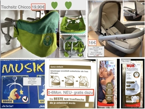 Baby Autositz Tischsitz Musikmobile Nuk Trinkflasche gratis Bild 11