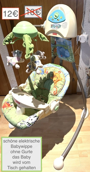 Babyschaukel elektr. Wippe Baby Hängematte Stokke Bild 5