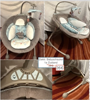 Babyschaukel elektr. Wippe Baby Hängematte Stokke Bild 4