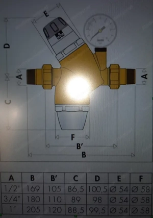 Wasserdruckminderer 1 Zoll DN25 mit Wasserfilter