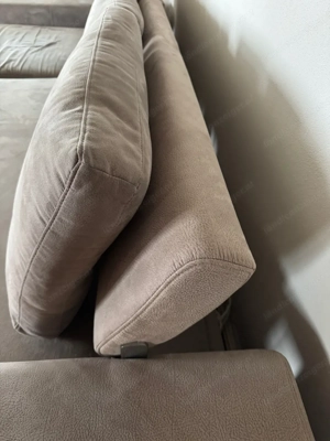 Sofa Wohnlandschaft von W. Schillig graubraun Velours Bild 8